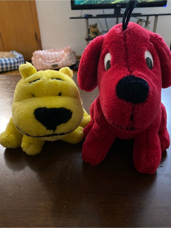 Other - Pair of Plush Dogs - Red and Yellow